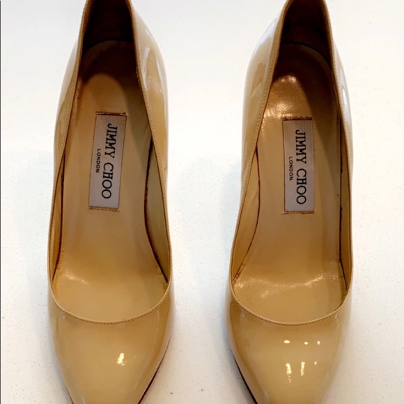 Jimmy Choo Gilbert Nude Pumps, 37 (US 7), 85mm - Picture 5 of 7